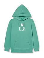 Bluzy dla chłopców - United Colors of Benetton Chłopięca bluza z kapturem z długim rękawem, Ciemnozielony 283, 130 - miniaturka - grafika 1