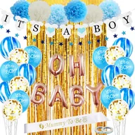 Baby shower i roczek - Zestaw balonów i rekwizytów na Baby Shower- "IT'S A BOY" - miniaturka - grafika 1