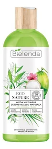 BIELENDA ECO NATURE - Woda kokosowa + Zielona Herbata + Trawa Cytrynowa - woda micelarna do oczyszczania i demakijażu detoksykująco-matująca, 500 ml - Kosmetyki do demakijażu - miniaturka - grafika 2