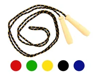 Skakanki - Skakanka sznurkowa z drewnianymi rączkami Akson 3 m-CZERWONY - miniaturka - grafika 1