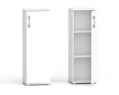 Meblościanki - Regał do biura komoda Pola 1D 110 x 30 cm biały 3 półki - miniaturka - grafika 1