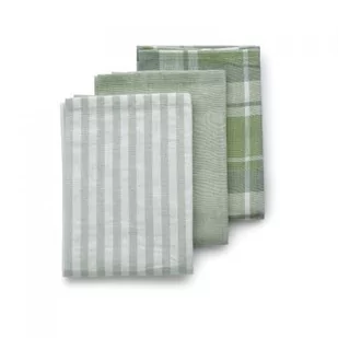Kela ściereczki do naczyń 65x45 cm zielone 3 szt KE-15969 - Ściereczki, gąbki, czyściki - miniaturka - grafika 1