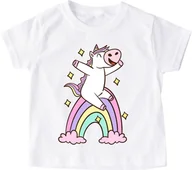 Koszulki dla dziewczynek - koszulka z unicornem dla dziewczynki - miniaturka - grafika 1