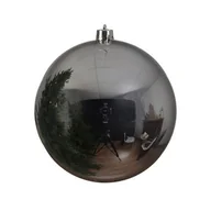 Bombki - Duża Bombka plastikowa na choinkę srebrna połyskowa 14cm - miniaturka - grafika 1
