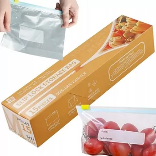 TOREBKI FOLIOWE STRUNOWE SUWAK ZAMYKANE SZCZELNE DO ŻYWNOŚCI 1200ML 15szt - Folia, papier śniadaniowy, serwetki - miniaturka - grafika 1