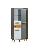 Krzesełka i taborety dla dzieci - Regał zamykany z szafkami i półkami Werso W3, młodzieżowy - miniaturka - grafika 1