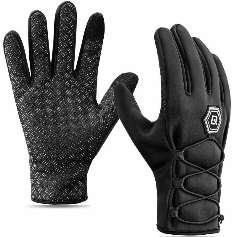 Rękawiczki Rowerowe Zimowe Rockbros Ocieplane S077-6Bk