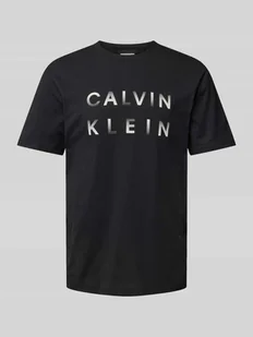 T-shirt z nadrukiem z logo - Koszulki męskie - miniaturka - grafika 1