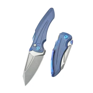 Kubey Sumo Blue Titanium, Stonewashed CPM 20CV by Jake Hoback (KB400C) - Noże - miniaturka - grafika 1