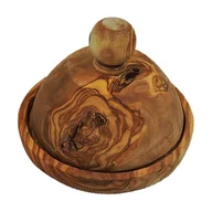 Pojemniki kuchenne - Maselnica - duży pojemnik na masło, osełkę z drewna oliwnego - miniaturka - grafika 1