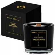 Świece - NOBLE SOCZYSTA BRZOSKWINIA Świeca zapachowa sojowa czarna szklanka 50 h - miniaturka - grafika 1