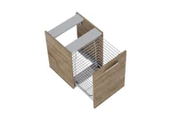 Szafki łazienkowe - Szafka łazienkowa pod blat z koszem na pranie Roca Kwadro Plus 40 cm dąb canela A857973808 - miniaturka - grafika 1