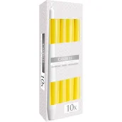 Świece - Świeca stożek 24,5 cm żółty 10 szt. Bispol - miniaturka - grafika 1