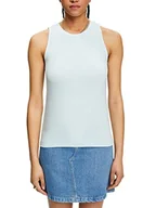 Koszulki i topy damskie - Esprit Collection Prążkowany tank top, Light Aqua Green, XL - miniaturka - grafika 1