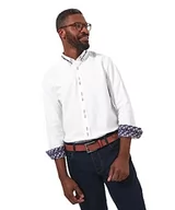 Koszule męskie - Joe Browns Klasyczna biała koszula męska z kwiatowym wykończeniem, biała, S, biały, S - miniaturka - grafika 1