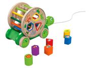 Zabawki interaktywne dla dzieci - PLAYTIVE Drewniana zabawka motoryczna, 1 sztuka (Żółw do ciągnięcia) 4055334263030 - miniaturka - grafika 1