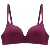 Biustonosze - Biustonosz bezszwowy - Bordowy 70A - miniaturka - grafika 1