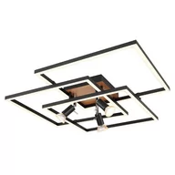 Lampy sufitowe - Globo Ida 57034D1 plafon lampa sufitowa 1x50W LED 3000-4500K drewniany/czarny - miniaturka - grafika 1
