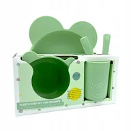 Zestawy naczyń dla dzieci - Smukee Zestaw Naczyń Plastikowych Dla Dzieci MIŚ 5el. Zielone - miniaturka - grafika 1