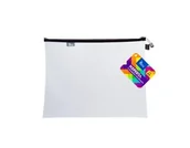 Długopisy - KOPERTA Z SUWAKIEM METALOWYM A5 26x20,5 CM BIAŁA TETIS - miniaturka - grafika 1