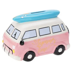Kolorowa skarbonka ceramiczna z motywem podróży - Skarbonki - miniaturka - grafika 1