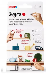 Klej formowalny tesa® Sugru czarny/biały/szary, 3x3,5g - Pistolety do klejenia - miniaturka - grafika 1