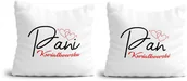 Gadżety dla niej i dla niego - Zestaw poduszek dla Pary małżonków Pan Pani z nazwiskiem - miniaturka - grafika 1