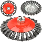 Materiały ścierne - Szczotka druciana drut skręcany Czołowa Boczna M14 125mm FALON-TECH - miniaturka - grafika 1