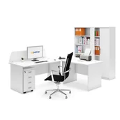 Zestawy mebli biurowych - Zestaw mebli biurowych MIRELLI A+, typ A, szafka, biały - miniaturka - grafika 1