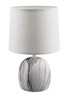 Lampy stojące - STRUHM Nowoczesna lampka stołowa nocna marmur ATENA E14 25cm biały - miniaturka - grafika 1