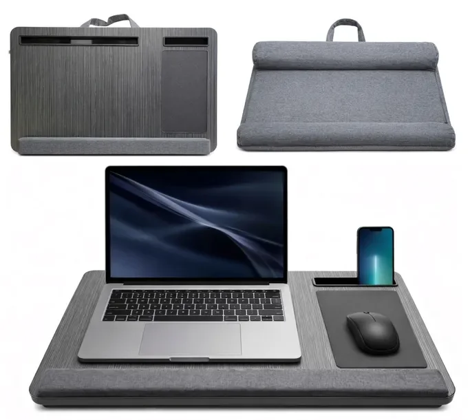 Podstawka stolik pod laptopa do łóżka z poduszką na myszkę tablet i telefon