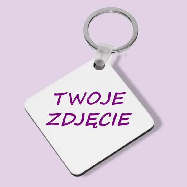 Brelok z twoim zdjęciem kwadratowy