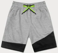 Spodenki damskie - DWUKOLOROWE SPODENKI MĘSKIE SZARE (8K930-2) - J.STYLE - miniaturka - grafika 1