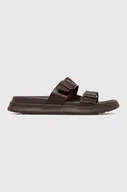Klapki i japonki męskie - Tommy Hilfiger klapki skórzane D DENSITY BUCKLE SANDAL męskie kolor brązowy FM0FM05005 - miniaturka - grafika 1