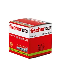 Fischer Kołki uniwersalne UX 8 x 50 mm z wkrętami 25 szt. 94760 - Kołki - miniaturka - grafika 4