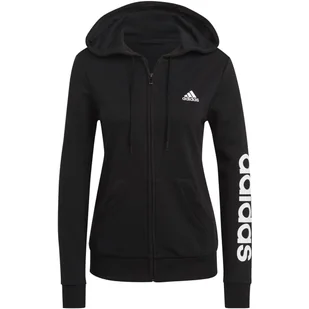 Bluza z kapturem damska adidas SPORTSWEAR ESSENTIALS LOGO  czarna GL0791-XS - Bluzy damskie - miniaturka - grafika 1