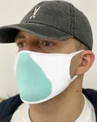 Maseczki ochronne i antywirusowe - Maseczka z jonami srebra Biało-Szara Zestaw 5 sztuk - miniaturka - grafika 1