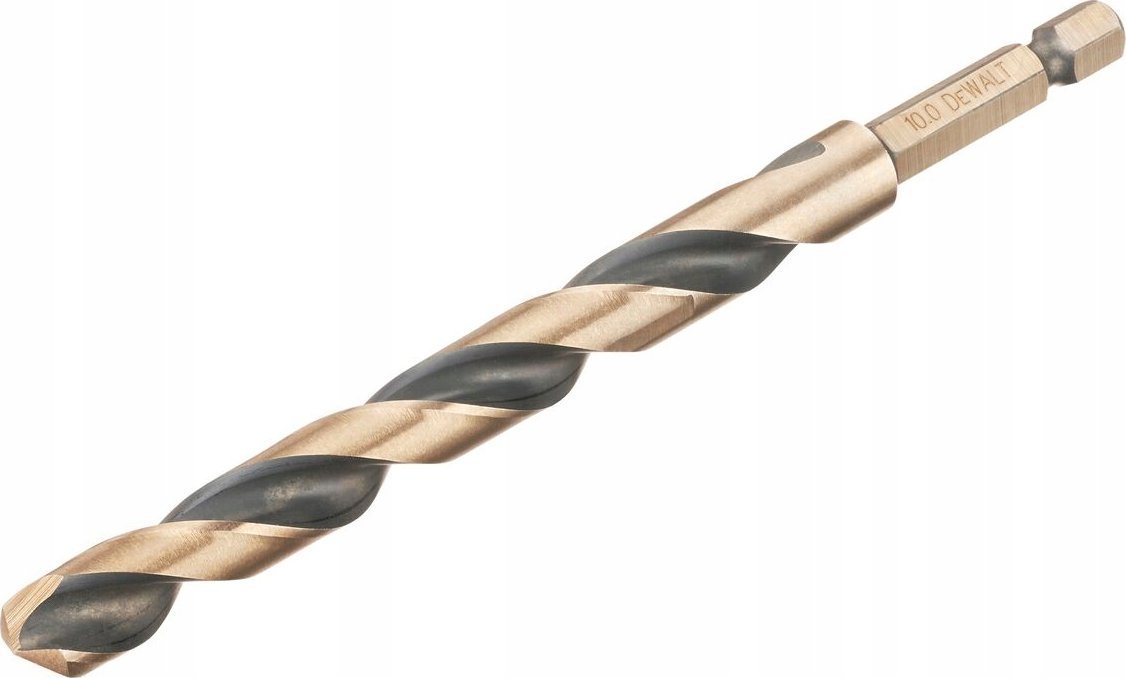 DeWalt Wiertło wiertło 10.0mm black and gold hex