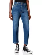 Spodnie damskie - Love Moschino Damskie spodnie z pięcioma kieszeniami ze złotym sercem logo zakładka na plecach pasek dżinsy, Zzsw1317, 31W - miniaturka - grafika 1