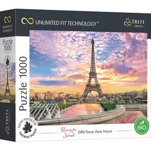 Trefl Prime - Puzzle UFT Romantic Sunset: Eiffel Tower, Paris, France - 1000 Elementów, Najgrubsza Tektura, BIO, Wieża Eiffla, Paryż, Francja, Zachód Słońca, Rozrywka dla Dorosłych i Dzieci od 12 Lat 10693 - Puzzle - miniaturka - grafika 1