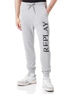 Spodenki męskie - Replay Męskie spodnie rekreacyjne, M08 Melange Grey, XS - miniaturka - grafika 1