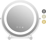 Lusterka do makijażu - Lusterko kosmetyczne z oświetleniem, lustro do makijażu z włącznikiem dotykowym i funkcją pamięci, możliwość ściemniania, obracane o 360°, - miniaturka - grafika 1