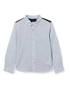 IKKS Klasyczna koszula dla dziewczynek Chemise Bleu Ciel Imprimé, niebieski, 12 Miesiące - Bluzki dla niemowląt - miniaturka - grafika 1