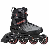 Rolki - Rolki fitness męskie WOX 84mm TEMPISH Black - 45 - miniaturka - grafika 1