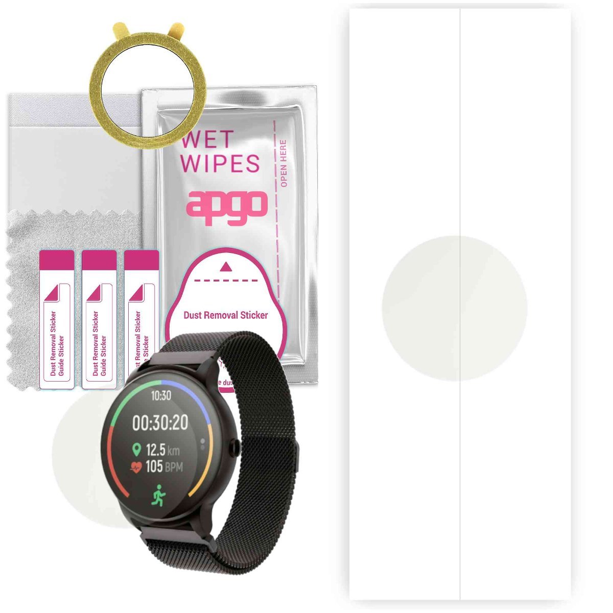 1x Folia hydrożelowa MATOWA do Forever Forevive2 SB-330 - apgo Smartwatch Hydrogel MATTE Protection Ochrona na ekran smartwatcha