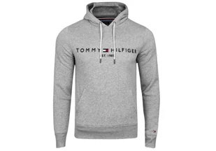 TOMMY HILFIGER BLUZA MĘSKA OCIEPLANA Z KAPTUREM CORE TOMMY LOGO HOODY GREY MW0MW10752 501 - Rozmiar: S - Bluzy męskie - miniaturka - grafika 1