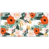 Podkładki na biurko - Ochronna mata na biurko Kolorowe kwiaty 120x60 cm, Dywanomat - miniaturka - grafika 1