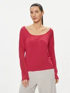 Piżamy damskie - Calvin Klein Underwear Koszulka piżamowa 000QS7006E Czerwony Regular Fit - miniaturka - grafika 1