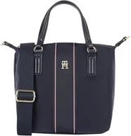 Torebki damskie - TOMMY HILFIGER Damska torba na ramię Poppy Small Tote Corp Aw0aw17204, Niebieski (Space Blue Corp), One Size - miniaturka - grafika 1