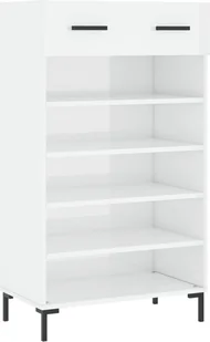 vidaXL Szafka na buty biała wysoki połysk 60x35x105 cm materiał drewnopochodny - Szafki na buty vidaXL Szafka na buty biała wysoki połysk 60x35x105 cm materiał drewnopochodny - Szafki na buty - miniaturka - grafika 1